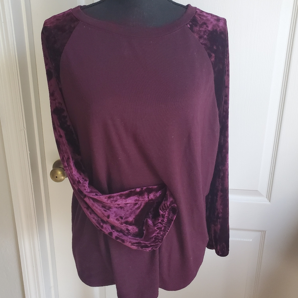 NWOT GAP VELOUR LONG SLEEVES WITH COTTON TEE